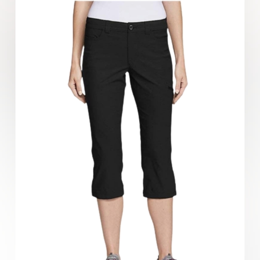 Eddie Bauer Black Rainer Capris Size Women's 16